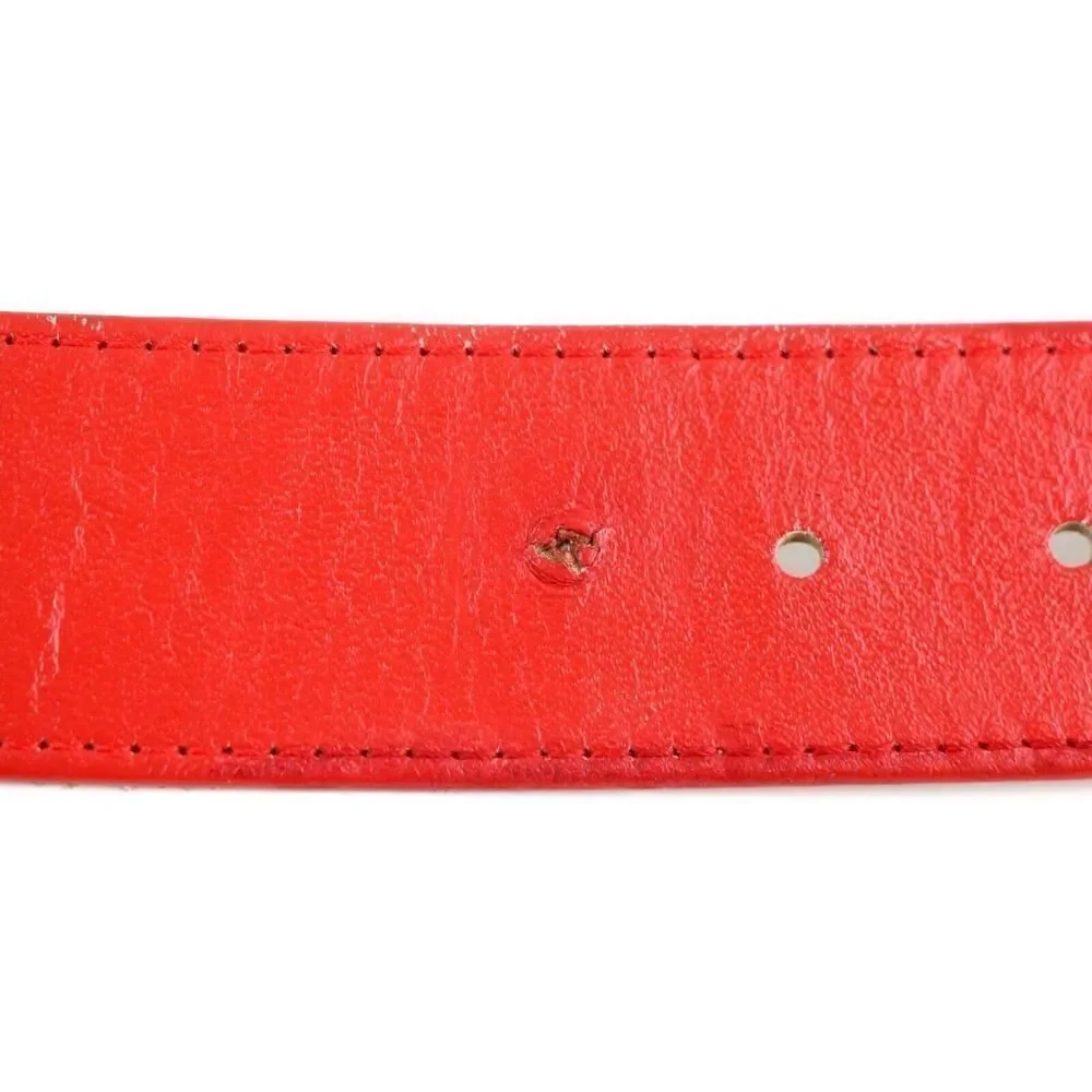 VTG ST. JOHN RED GENUINE LEATHER 1.5